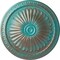 Ekena Millwork Alexa Ceiling Medallion (Fits Canopies up to 3"), Hand-Painted Copper Green Patina, 15"OD x 1 3/4"P CM14AXCGS - alternate 1